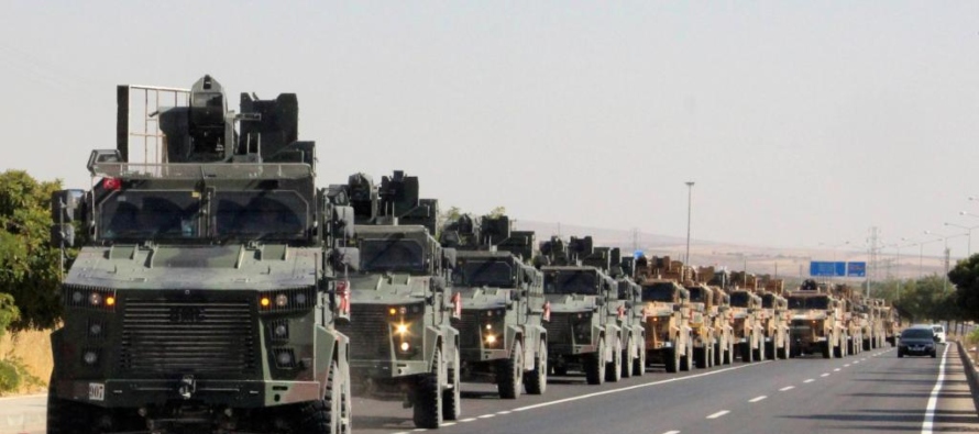 "Las fuerzas armadas turcas y el Ejército nacional sirio (rebeldes sirios apoyados por...