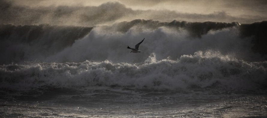 Enormes olas y vendavales golpearon las localidades costeras, dañando muchos comercios y...