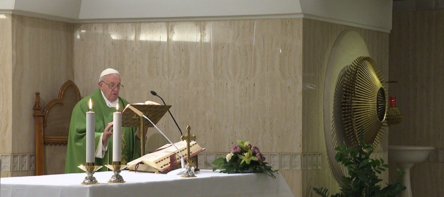 Hoy, en la homilía de la Misa en la Casa Santa Marta, el Santo Padre reflexionó en...