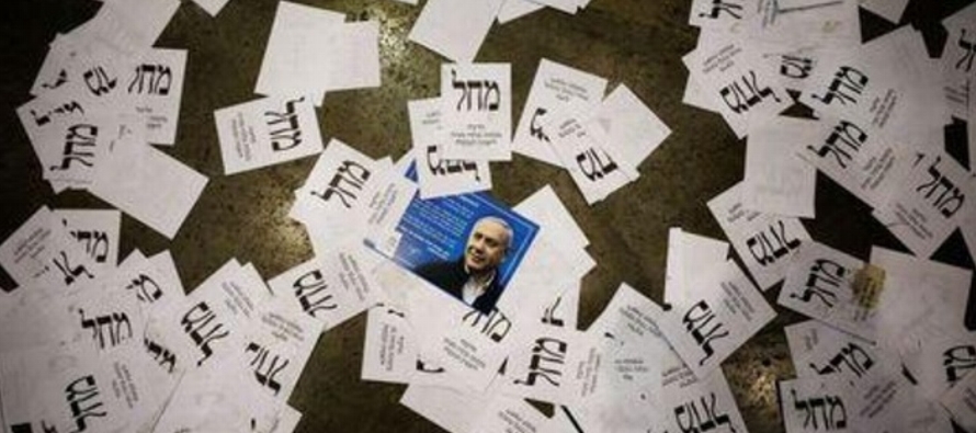 Netanyahu, líder del partido derechista Likud, se impuso en la votación del lunes...