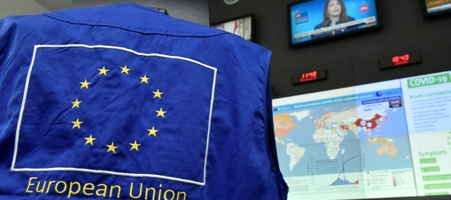 Las instituciones europeas en Bruselas, que adoptaron medidas de prevención en los...