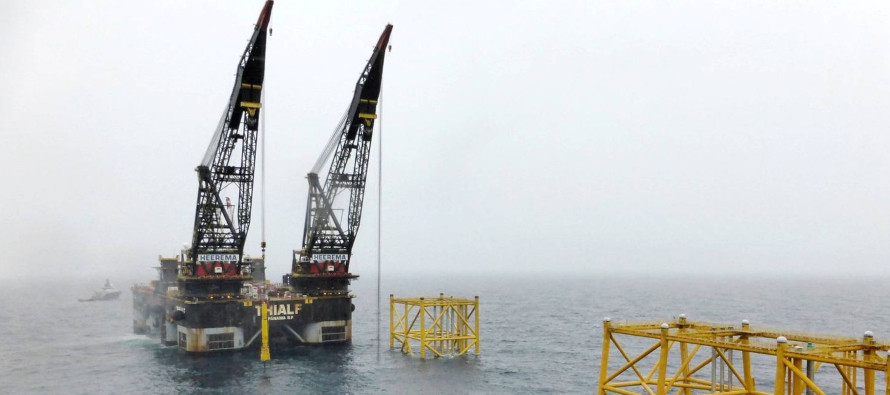 Plataforma de petróleo en el Mar del Norte.