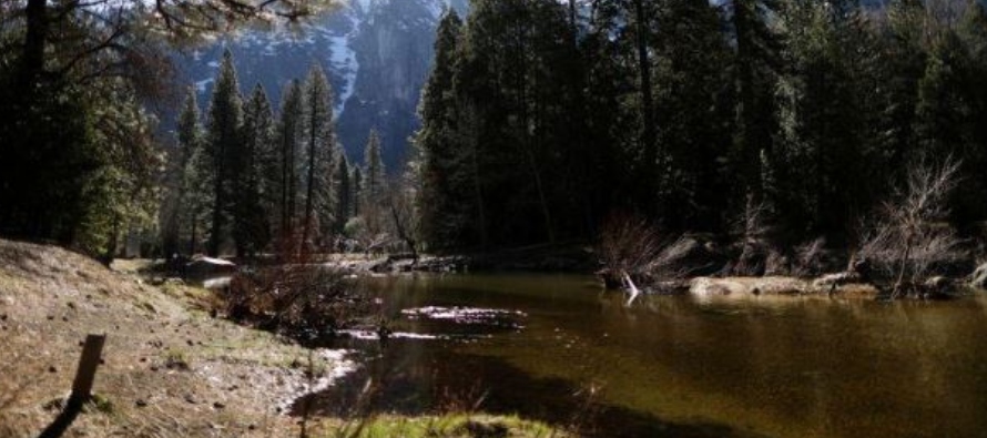 Foto de archivo: El río Merced en el Parque Nacional Yosemite en Estados Unidos. 30 de marzo...