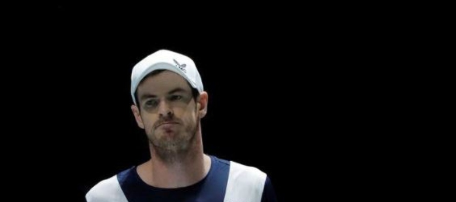 Imagen de archivo del tenista británico Andy Murray durante un partido por la Davis Cup, en...
