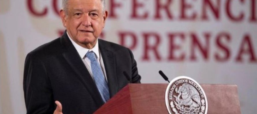 López Obrador, durante su conferencia de prensa de este lunes.PRESIDENCIA MÉXICO