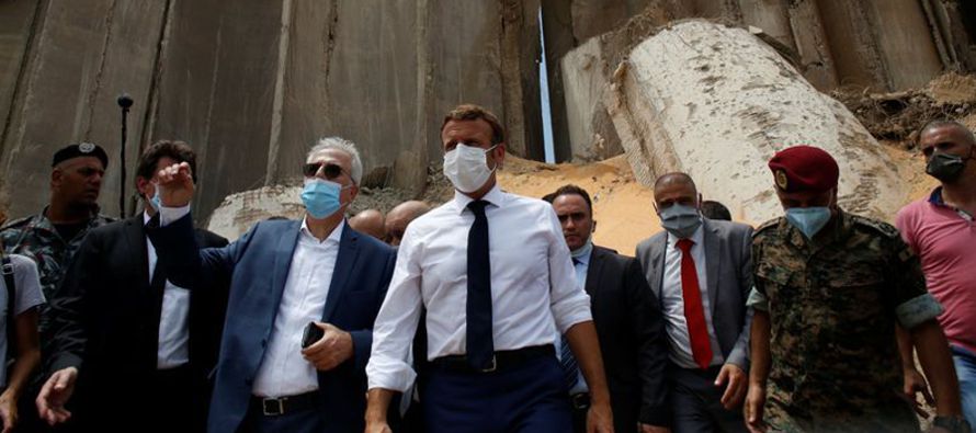 En la primera visita de un jefe de Estado al Líbano luego de la tragedia, Macron...