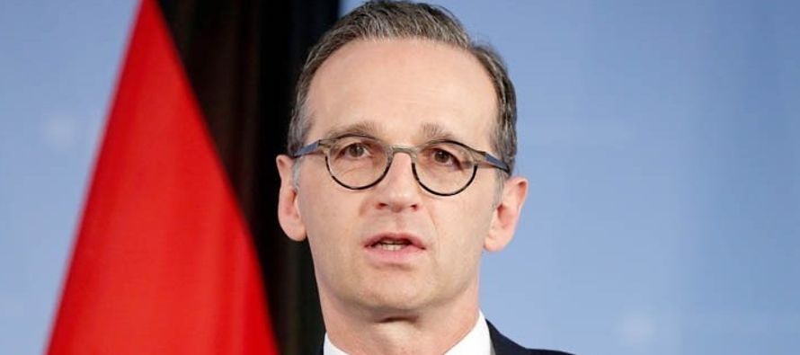 El ministro de Relaciones Exteriores alemán Heiko Maas pretende enfriar los ánimos en...