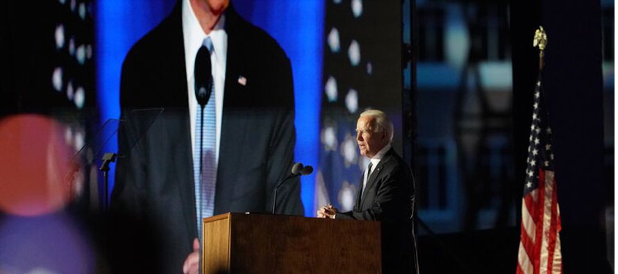 Joseph R. Biden Jr. se dirigió al país por primera vez como presidente electo la...