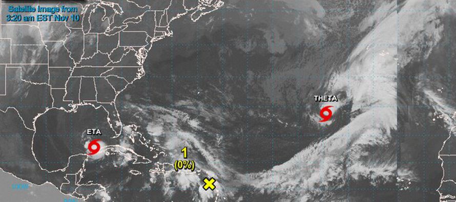 El Centro Nacional de Huracanes de Estados Unidos, dijo que la tormenta subtropical Theta ha...