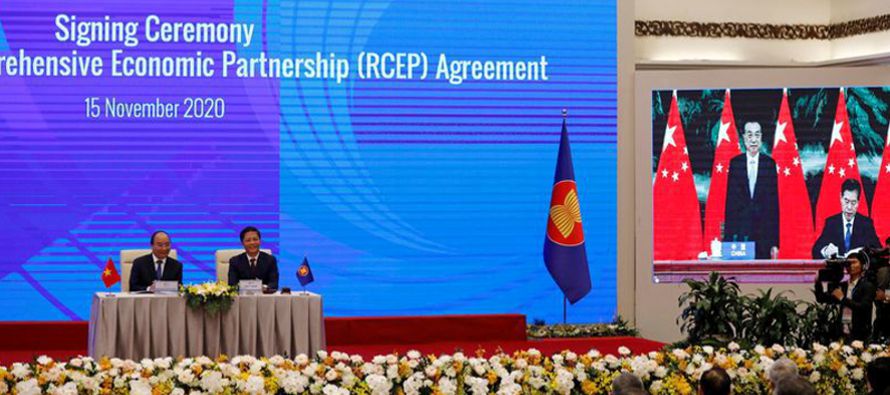 Además de a los 10 miembros de la ASEAN, el nuevo pacto incluye a China, Japón, Corea...