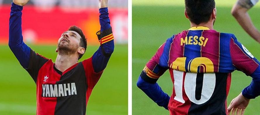 Messi, a quien le corresponden 600 euros de multa, rindió homenaje a su compatriota...