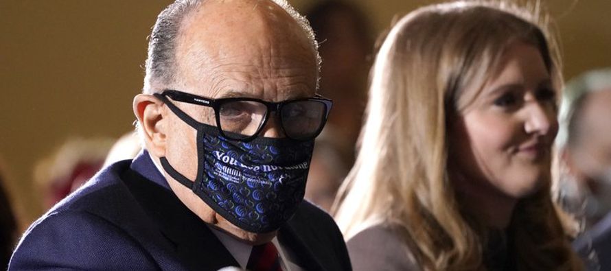 Giuliani fue ingresado el domingo en el Centro Médico de la Universidad de Georgetown, en...