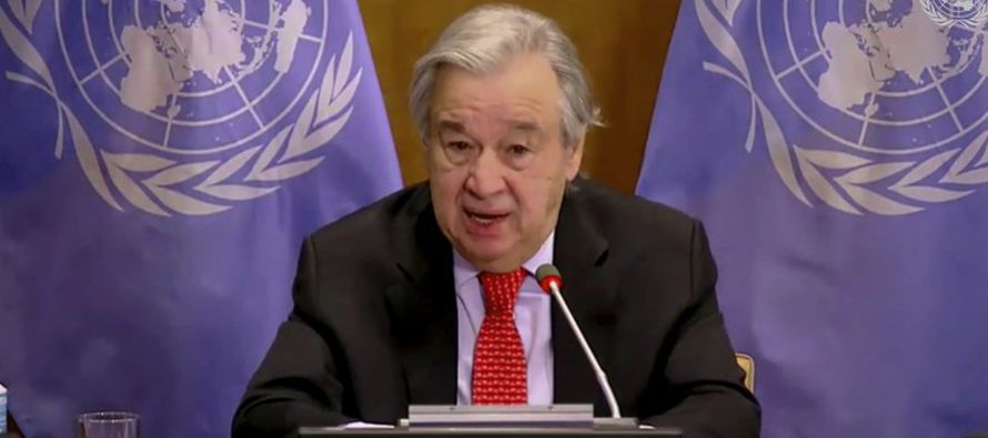 Durante una reunión de alto nivel del Consejo de Seguridad de la ONU, Guterres dijo que 130...