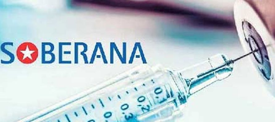 "Soberana 02" es una de las cuatro vacunas que Cuba está desarrollando con el...