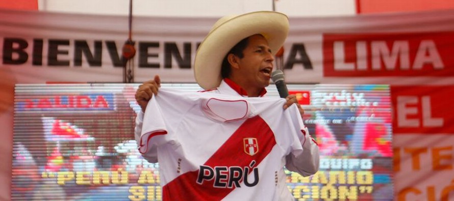 Perú elegirá presidente en segunda vuelta entre Castillo, que el 11 de abril obtuvo...