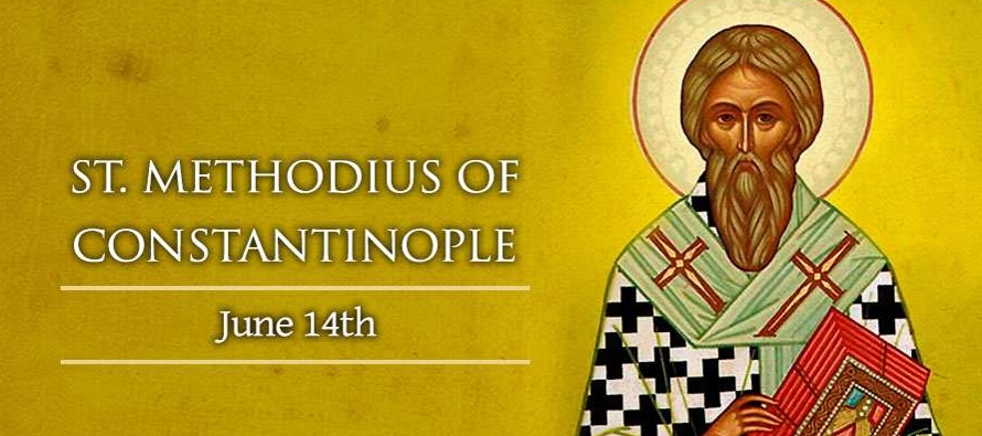 En Constantinopla, san Metodio, obispo, que, siendo monje, se dirigió a Roma, en el...