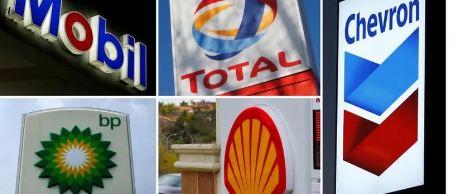 Varias de las principales compañías petroleras, incluidas Royal Dutch Shell, Chevron,...
