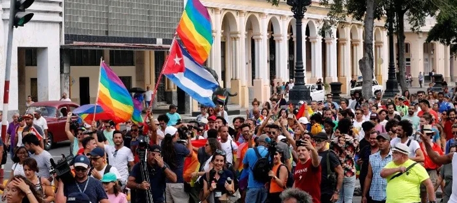 Una manifestación de la comunidad LGTB sin el respaldo de las instituciones oficiales del...