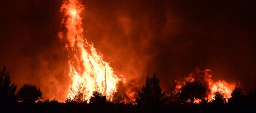 Activo desde el 3 de agosto, el fuego ha destruido gran parte del norte de Evia, una isla de...