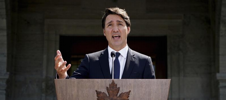 Trudeau anunció las elecciones, que se llevarían a cabo el 20 de septiembre, luego de...
