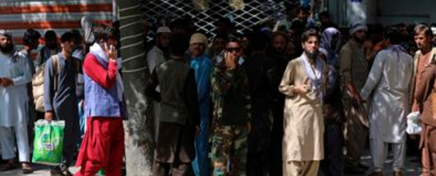 Miles de afganos están huyendo de su país luego de que los talibanes tomaron el...
