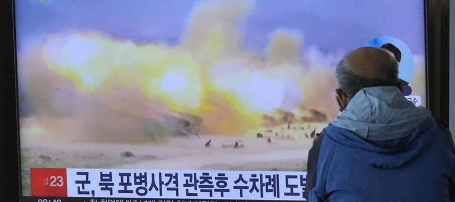 El ejército de Seúl detectó disparos de artillería que se efectuaron...