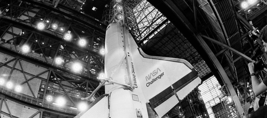 Una gran parte del transbordador espacial Challenger se halló sepultada en el fondo del...