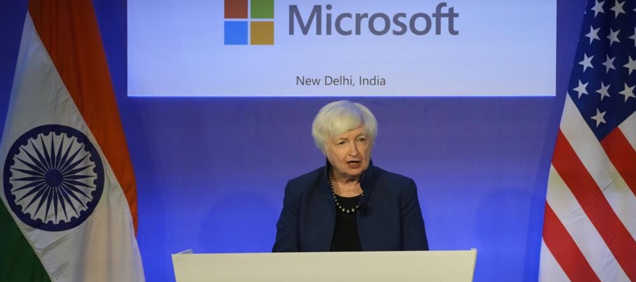 Tanto Yellen como la ministra de Finanzas india Nirmala Sitharaman, hicieron un llamado para...