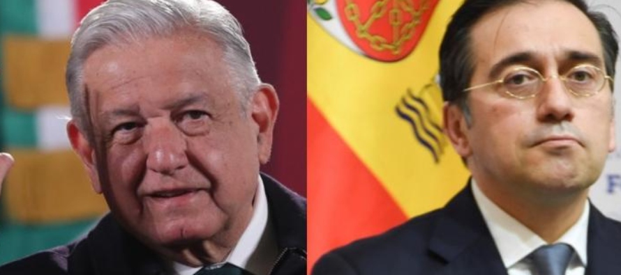 López Obrador negó este jueves que haya "una ruptura" con España,...