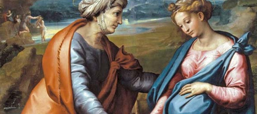 San Ambrosio anota que fue María la que se adelantó a saludar a Isabel puesto que es...