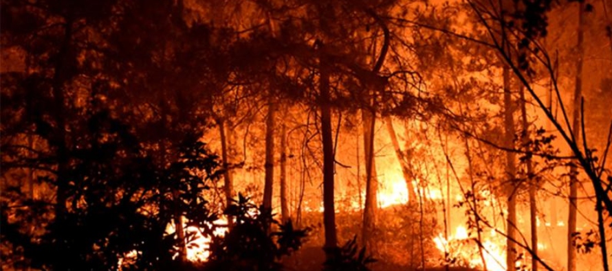 El fuego amenaza las Cevenas, una región montañosa parcialmente protegida como...