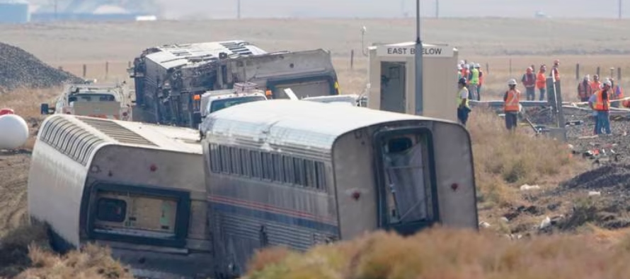 El Empire Builder de Amtrak descarriló el 25 de septiembre de 2021 en el norte de Montana...