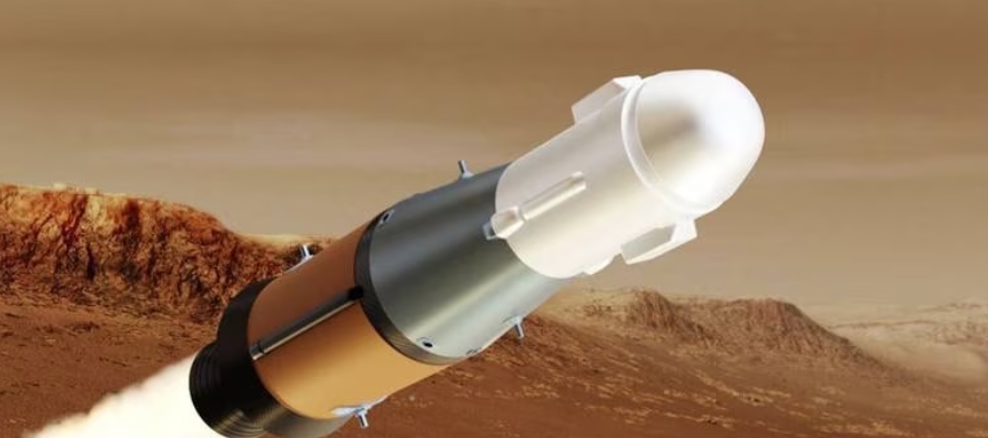 El vehículo viajará a bordo del Sample Retrieval Lander durante el lanzamiento desde...