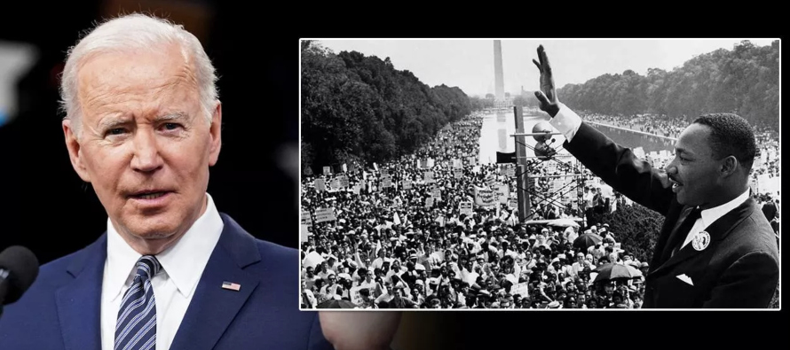 "Hace sesenta años, el reverendo Martin Luther King Jr. y miles de compatriotas...