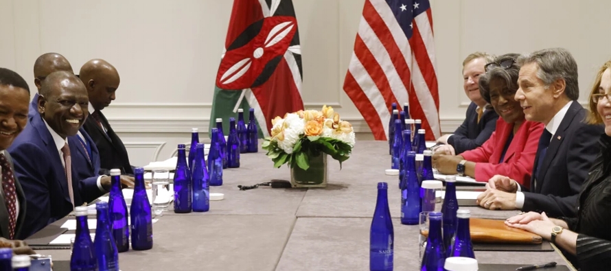 El presidente William Ruto habló el miércoles en una ceremonia de establecimiento de...