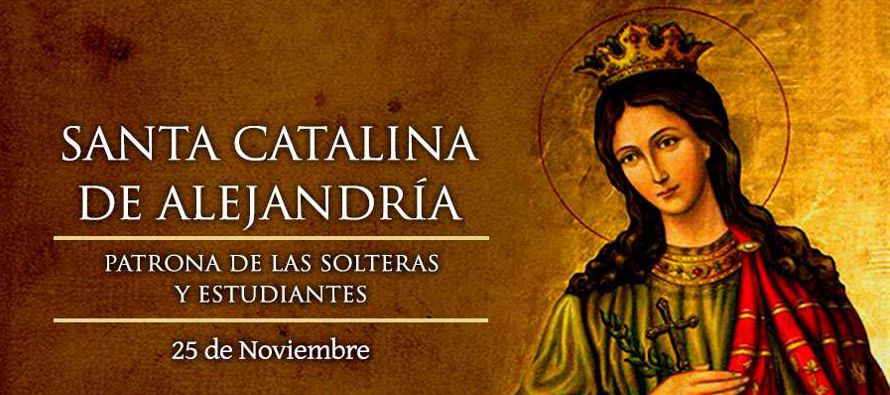 Santa Catalina, mártir, que, según la tradición, fue una virgen de...