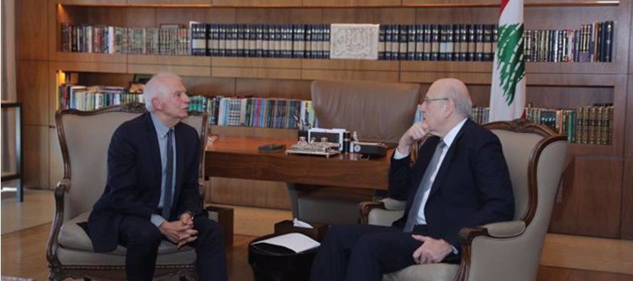 Durante el encuentro mantenido en Beirut, Borrell ha coincidido con el primer ministro...