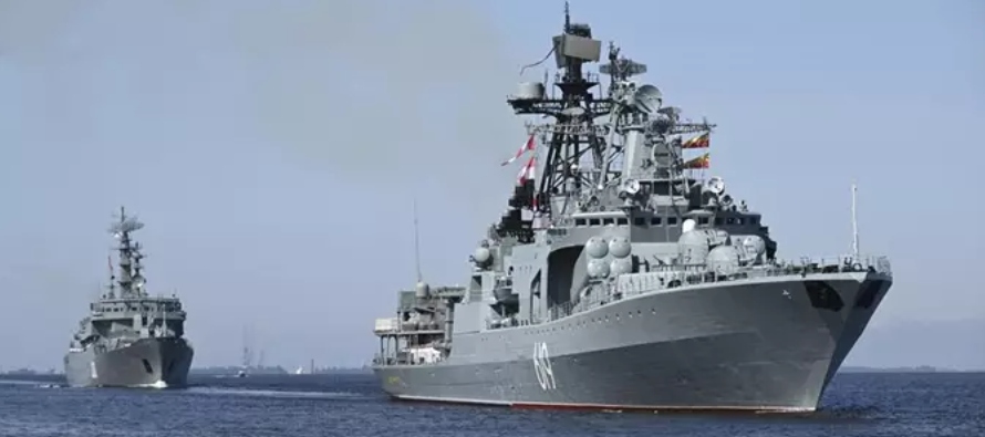 El Ministerio de Defensa ruso ha señalado que varios buques rusos han llegado este lunes al...